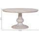 MESA REDONDA DE 150 cm MADERA ACABADO BLANCO MEDIDAS