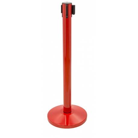 Poste de cinta retráctil / Catenaria rojo