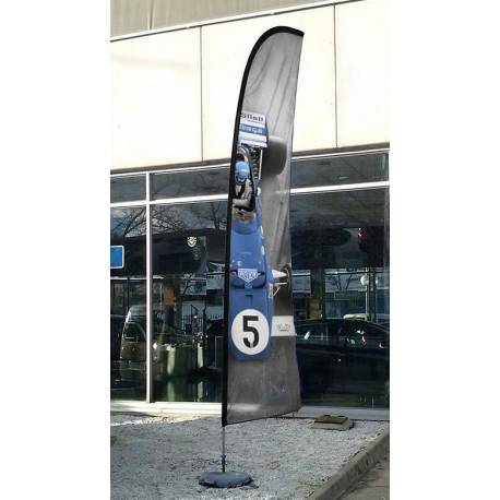 Flying banner Knife 2,24 a 4,46 m de alto