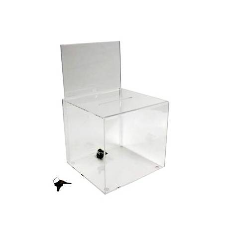 Urna de metacrilato grande con cerradura