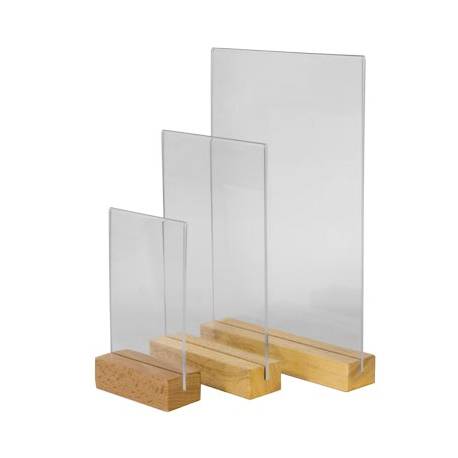 portagráfica base madera cuadrada vertical