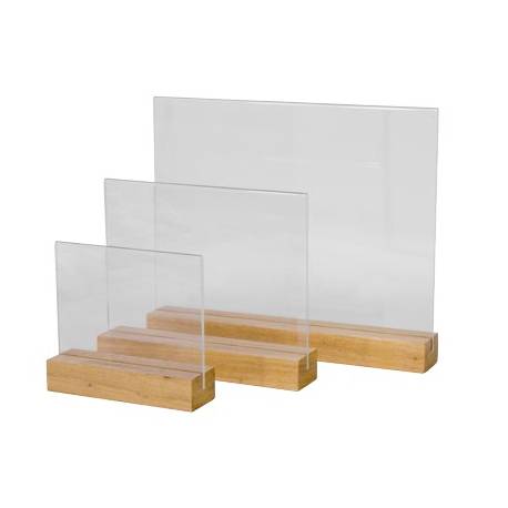 portagráfica base madera cuadrada horizontal