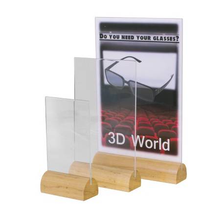 portagráfica base madera oval vertical