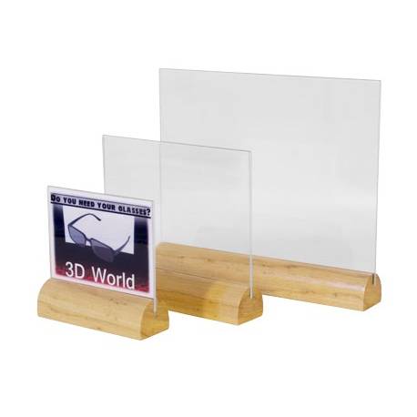 Portagráfica base madera oval horizontal