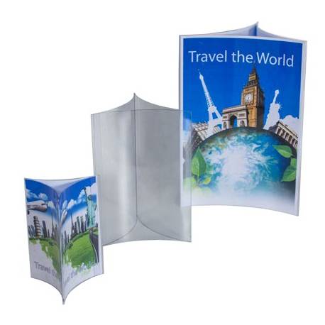 Soporte para gráfica a 3 caras de PVC