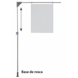 Poste extensible con base de rosca