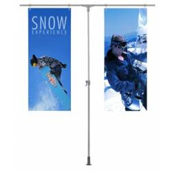 Poste extensible doble con base de rosca