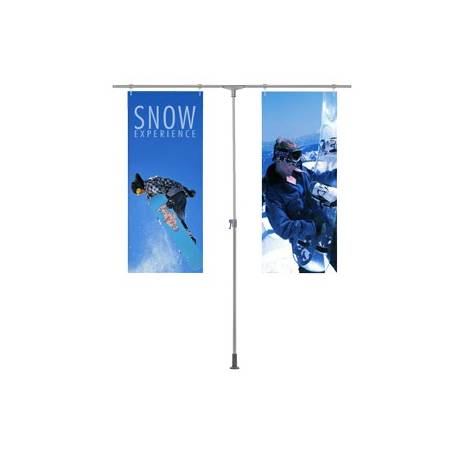 Poste extensible doble con base de rosca