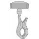 Pinza portaprecio 25x95 mm con accesorio para carteles