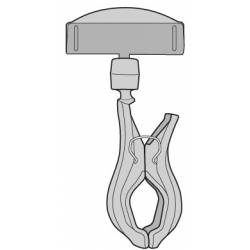 Pinza portaprecio 25x95 mm con accesorio para carteles