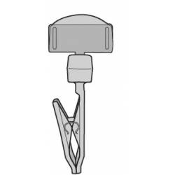 Pinza portaprecio 20x70 mm con soporte