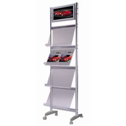 Portacatálogos, promotor con ruedas ABAD