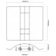 Estructura curva de stand maleta 240x220 cm medidas