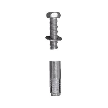 Taco y tornillo metálico