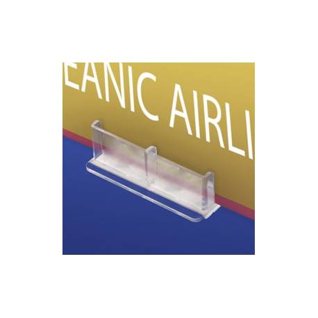 Base portaprecios con adhesivo en la base