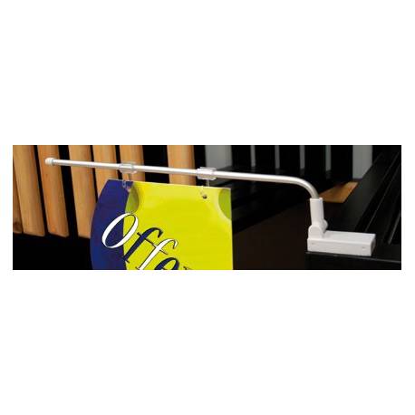 Mástil en L con base de imán articulada y ganchos