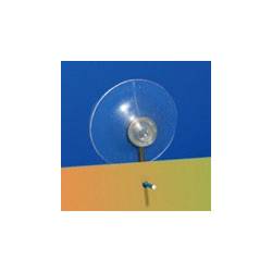 VENTOSA TRANSPARENTE CON COLGADOR DE METAL