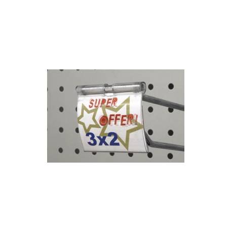 Porta precios curvo para sobrebrazos