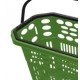 Cesta de compra con ruedas verde