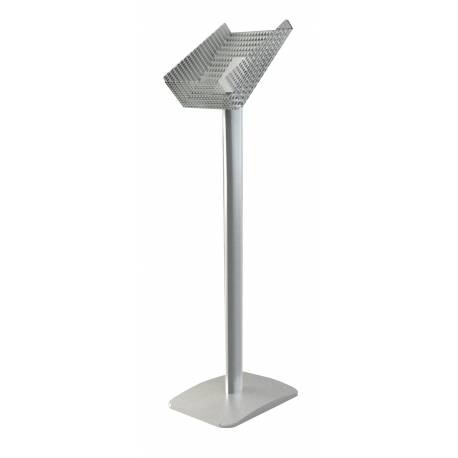 Atril para folletos con bandeja de metal