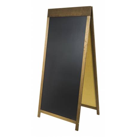 CABALLETE Pizarra con patas de 160x72 cm con marcos de 4 cm de ancho con copete superior de 12 cm