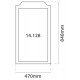 PIZARRA CON MARCO DECORATIVO DE 47 x 84 cm medidas