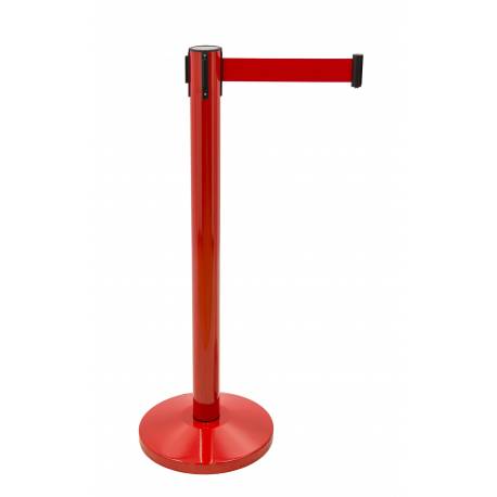 Poste de cinta retráctil / Catenaria rojo