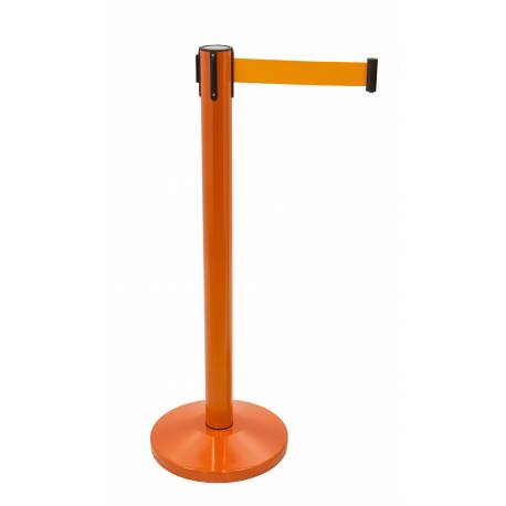Poste de cinta extensible naranja