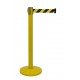 Poste de dinta extensible amarillo con cinta amarillo y negro