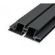 Perfil de aluminio negro 100 mm por barras