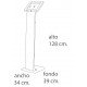 Floor metal tablet stand medidas