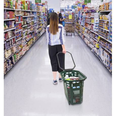 Cesta de compra con ruedas